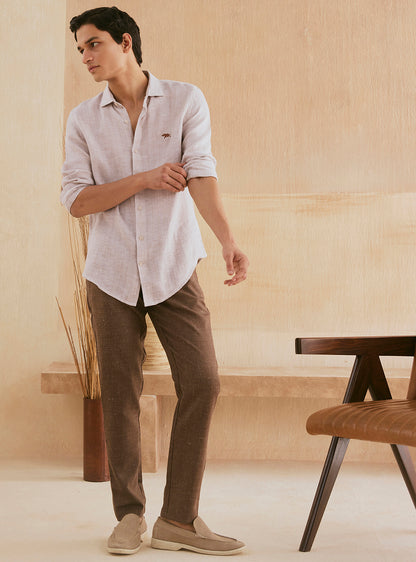 Khaki Slate Linen Shirt