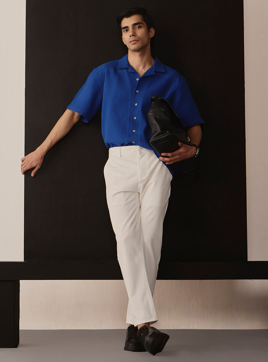 Lagoon Blue Cotton Resort Shirt
