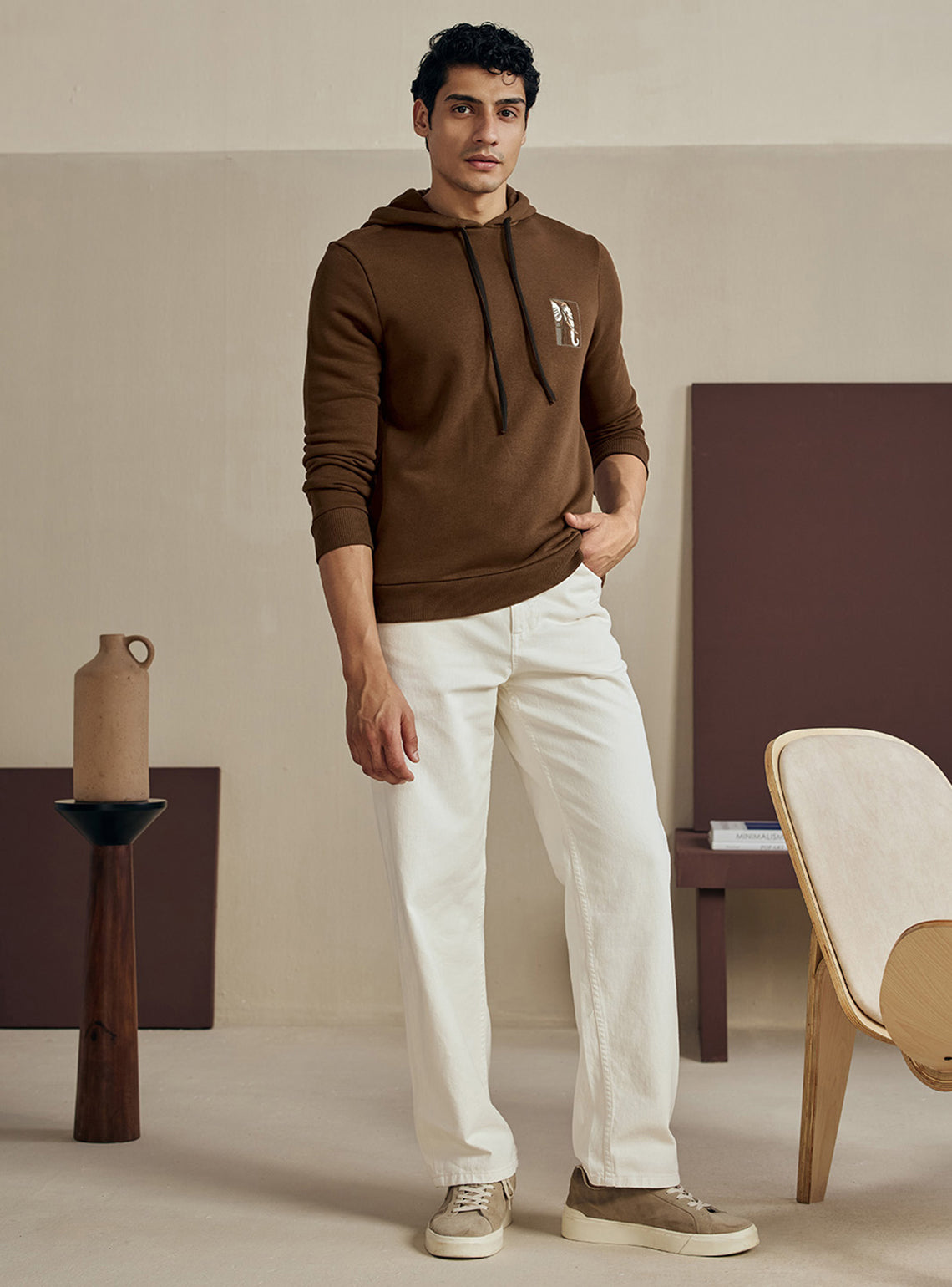 Cocoa Brown Cotton Triblend Hoodie