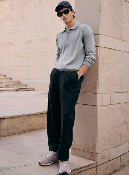 Bombay Grey Cotton Pullover