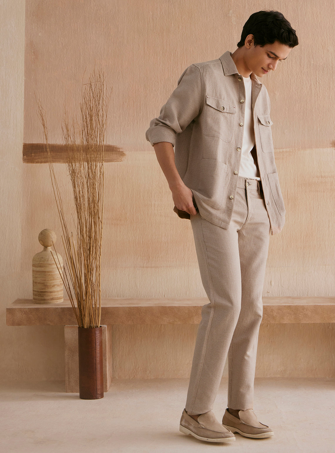 Almond Khaki Cotton Linen