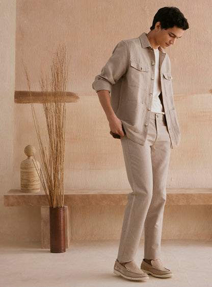 Almond Khaki Cotton Linen