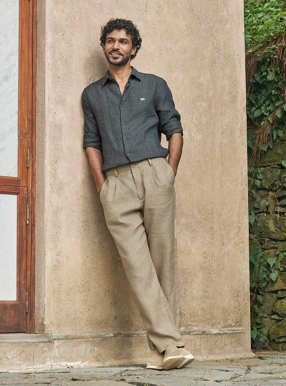 Heirloom Grey European Linen Shirt