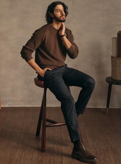 Night Brown Cotton Pullover