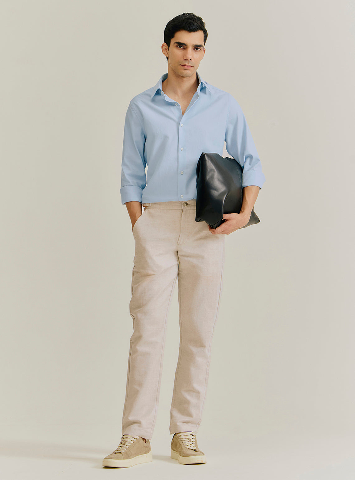 Indigo Blue Cotton Twill Shirt