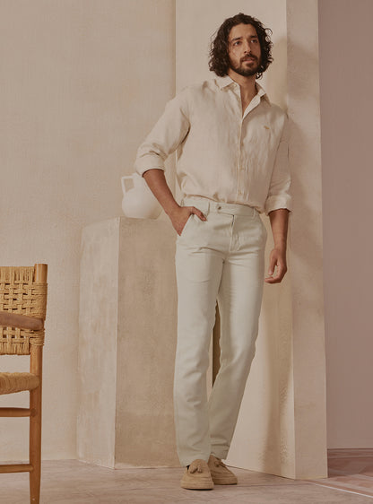 Drift Beige Linen Trousers