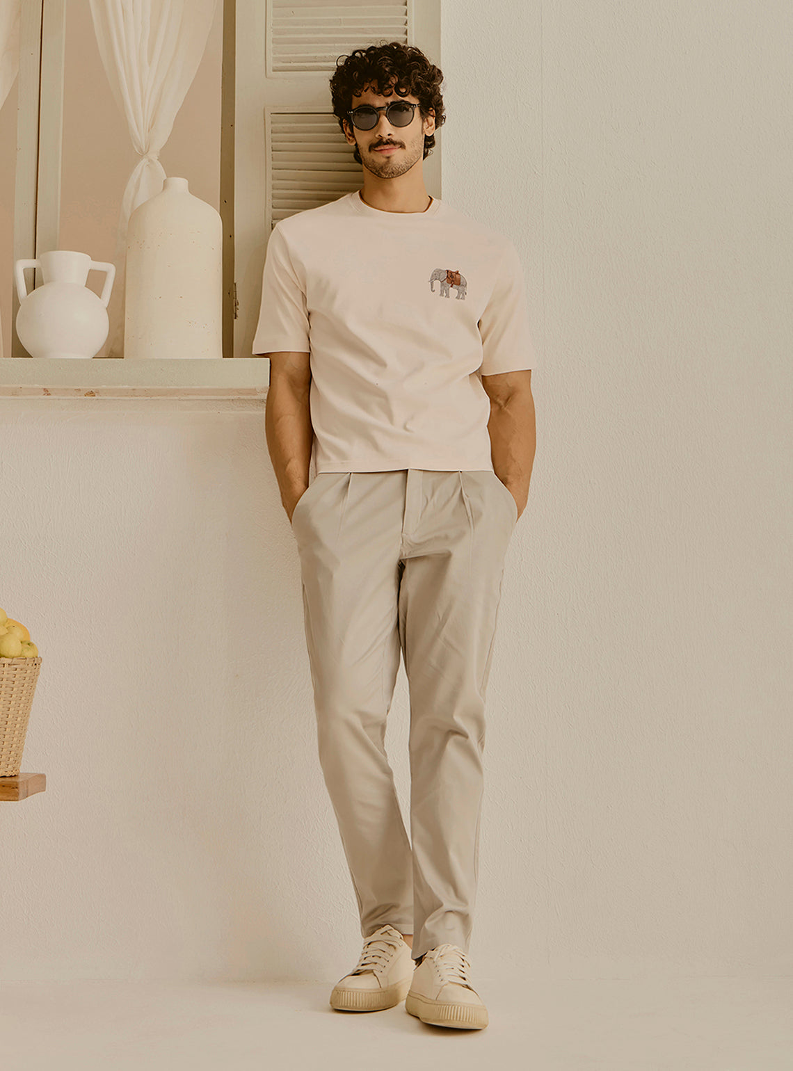 Menorca Off-White Cotton Crewneck
