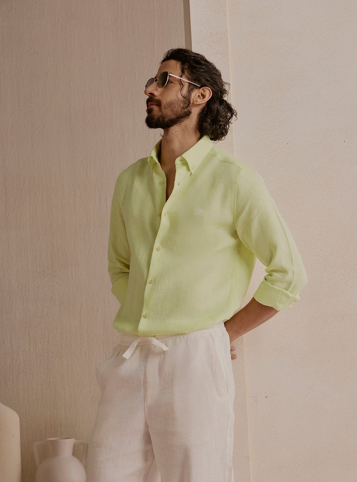 Reef Green Linen Shirt