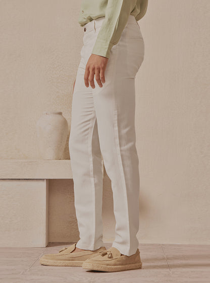 Dune Off White Linen Trousers