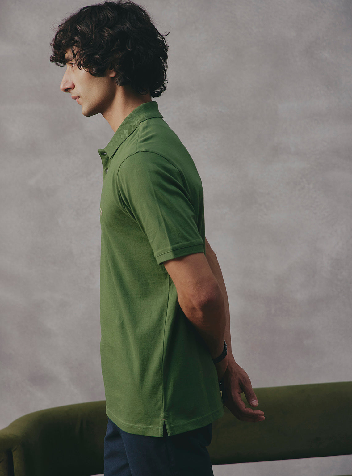 Matcha Green Cotton Polo