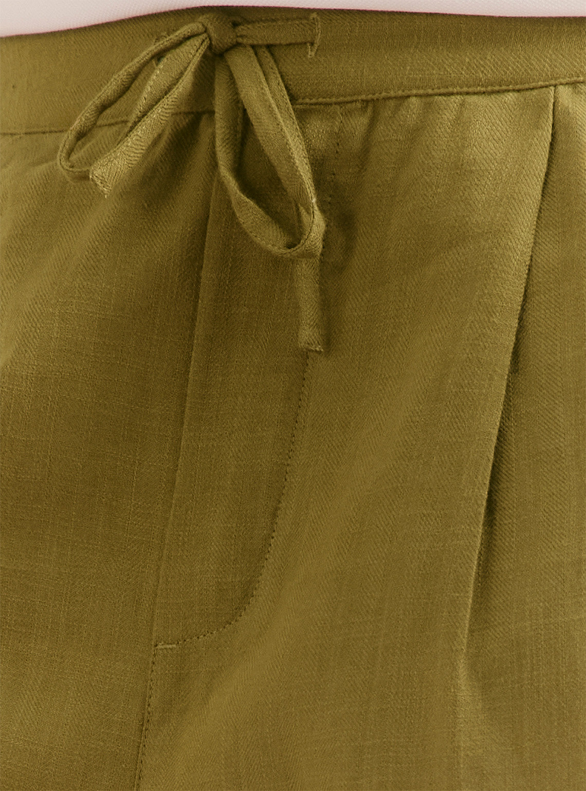 Shoreline Olive Cotton Straight Shorts