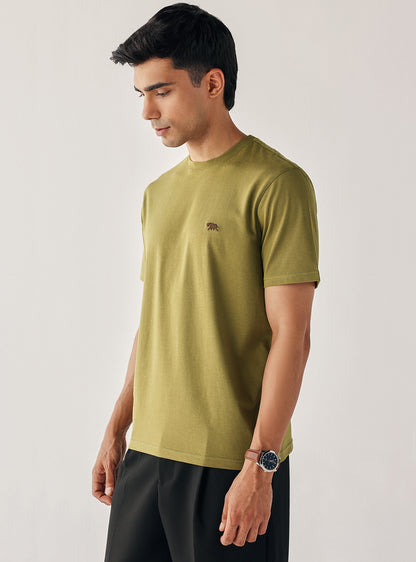 Teak Olive Cotton Crew