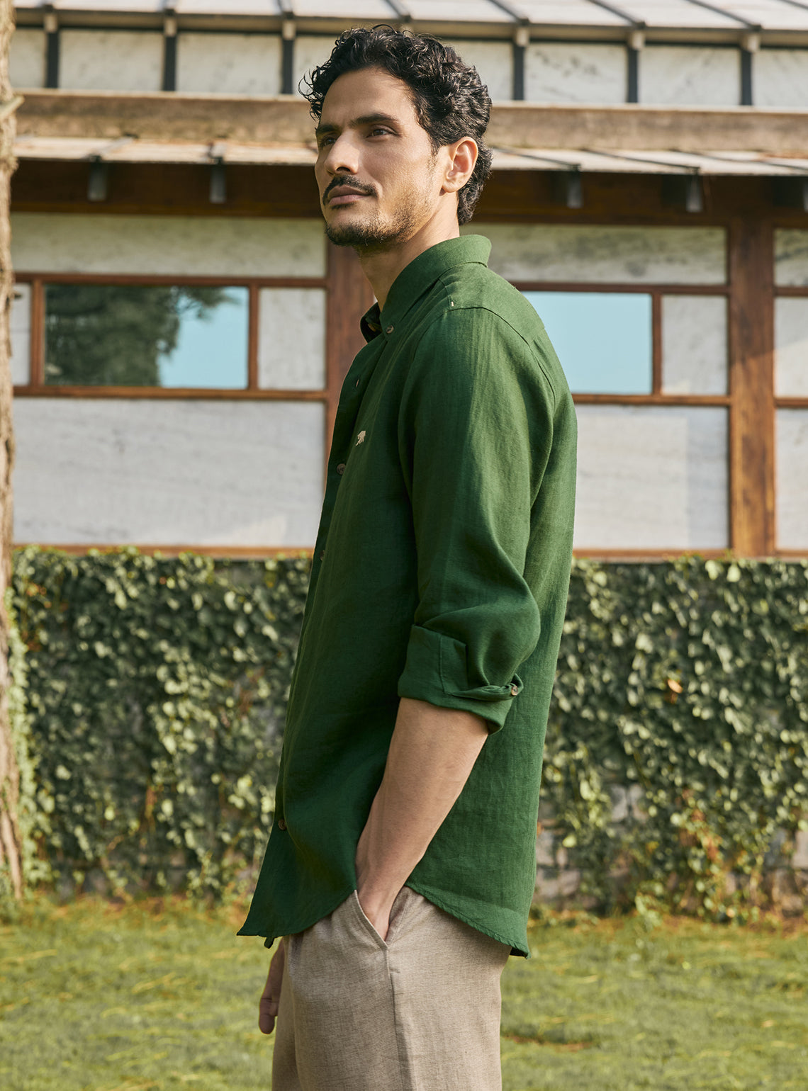 Glade Green Linen Shirt