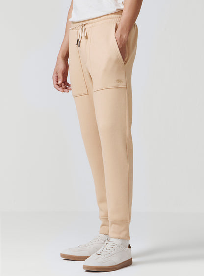 French Khaki Cotton Poly Joggers