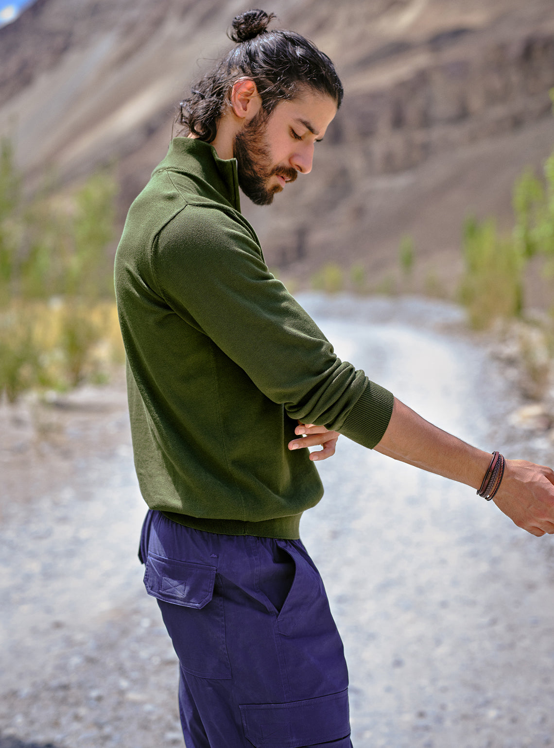 Canopy Olive Cotton Pullover