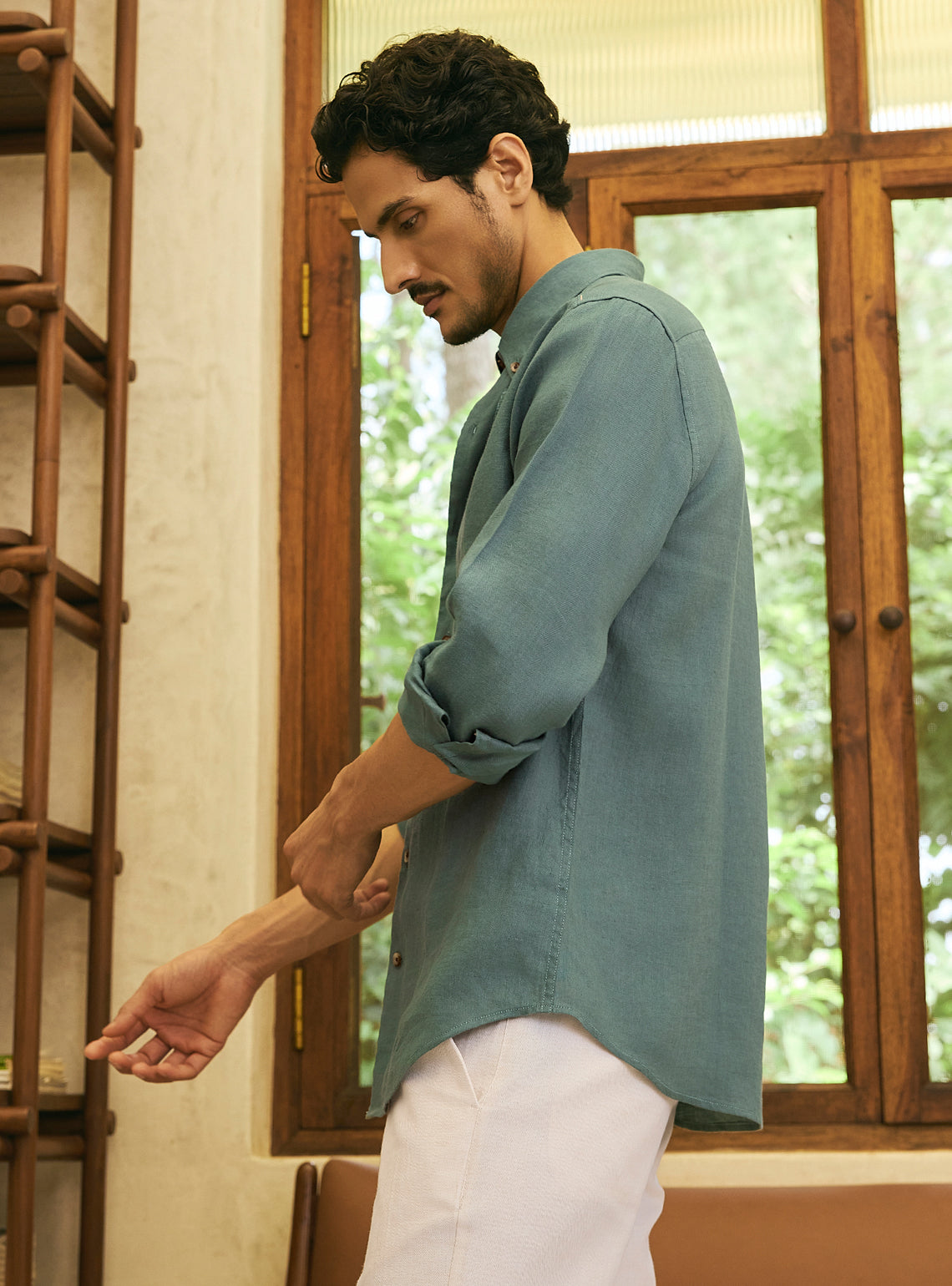 Wildwood Green European Linen Shirt