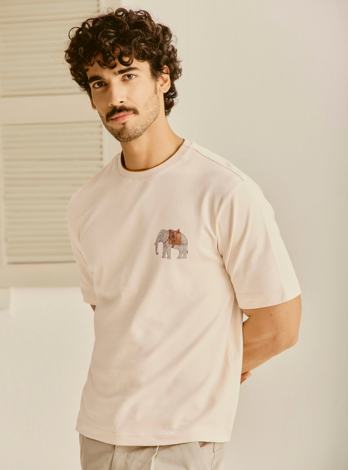 Menorca Off-White Cotton Crewneck