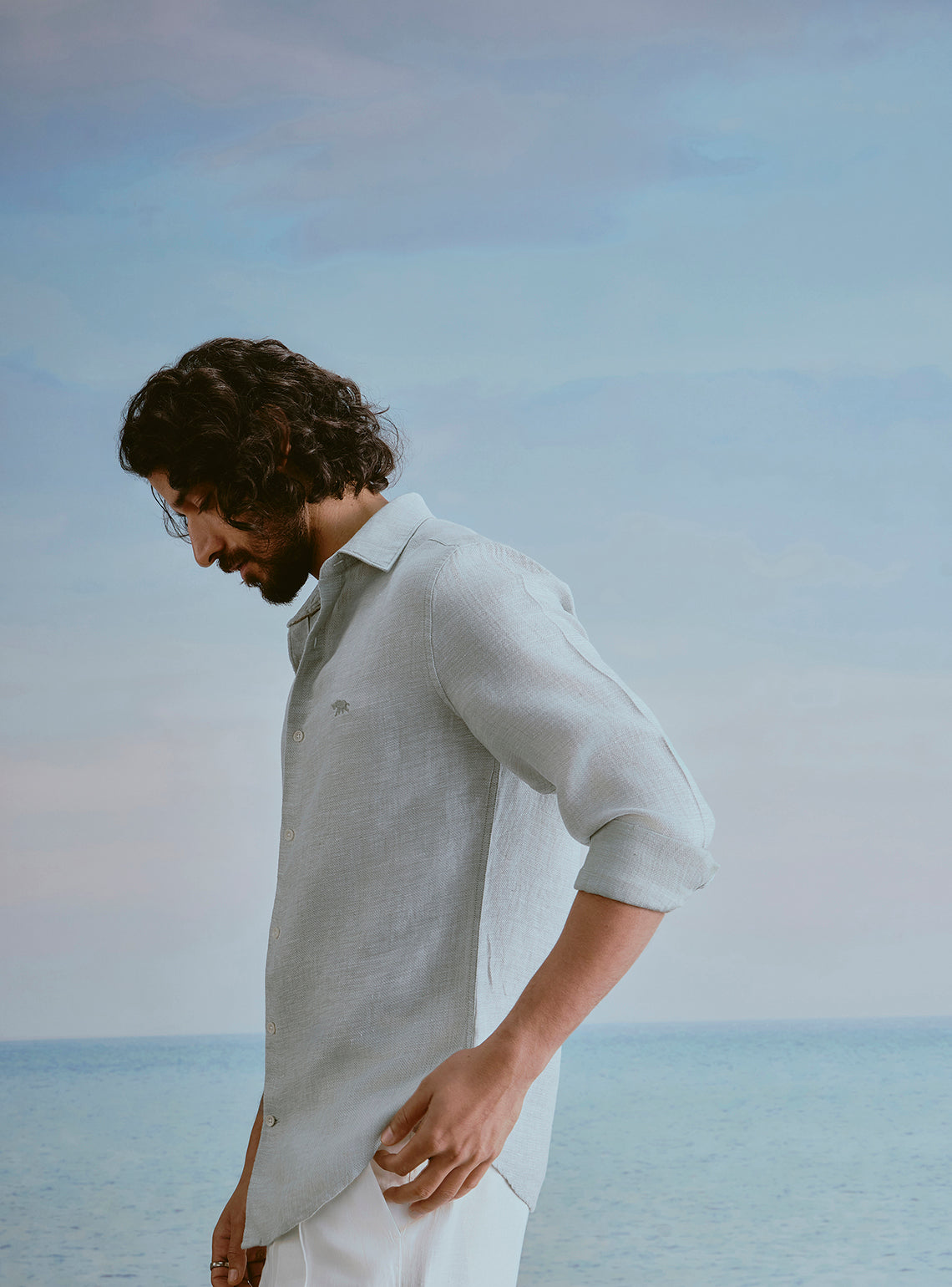 Tide Green Linen Dobby Shirt