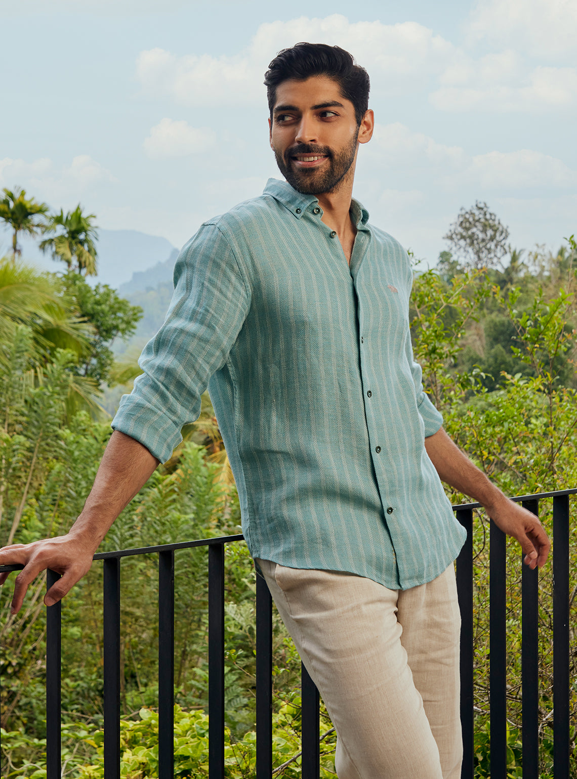 Oasis European Linen Stripe Shirt