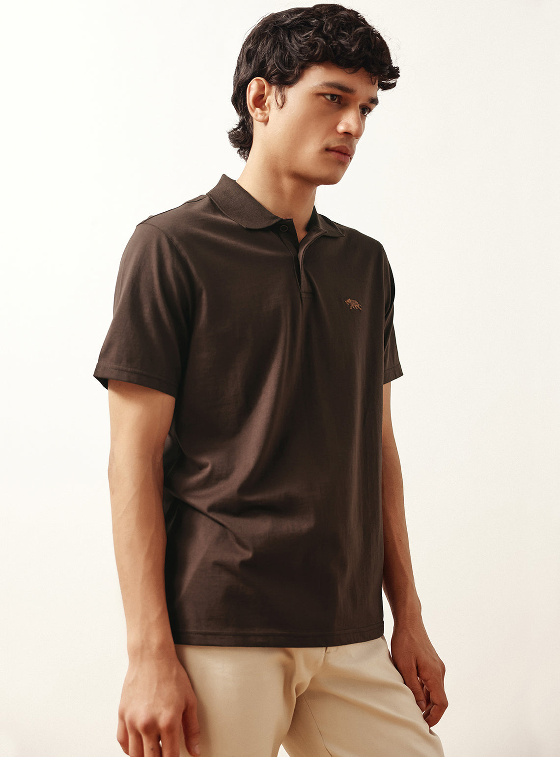 Cocoa Brown Cotton Polo