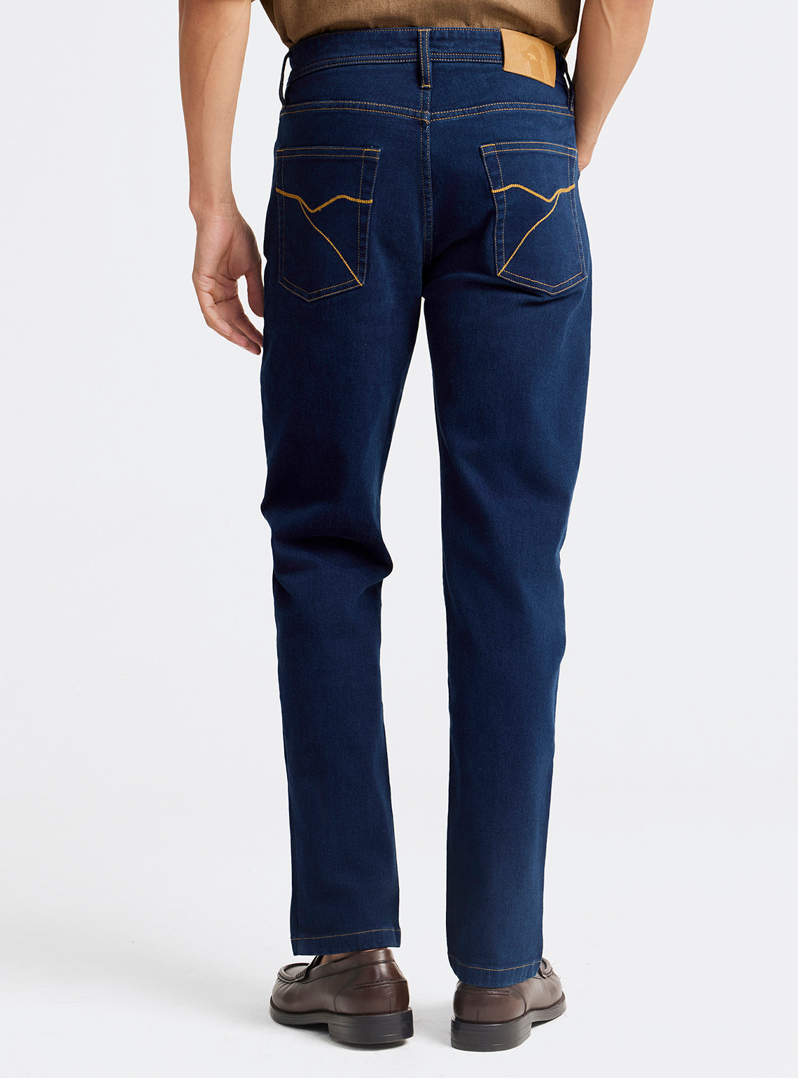 Vulcan Blue Cotton Blend Jeans