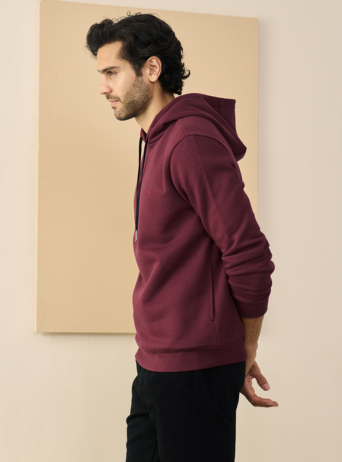 Dusky Burgundy Fleece Hoodie