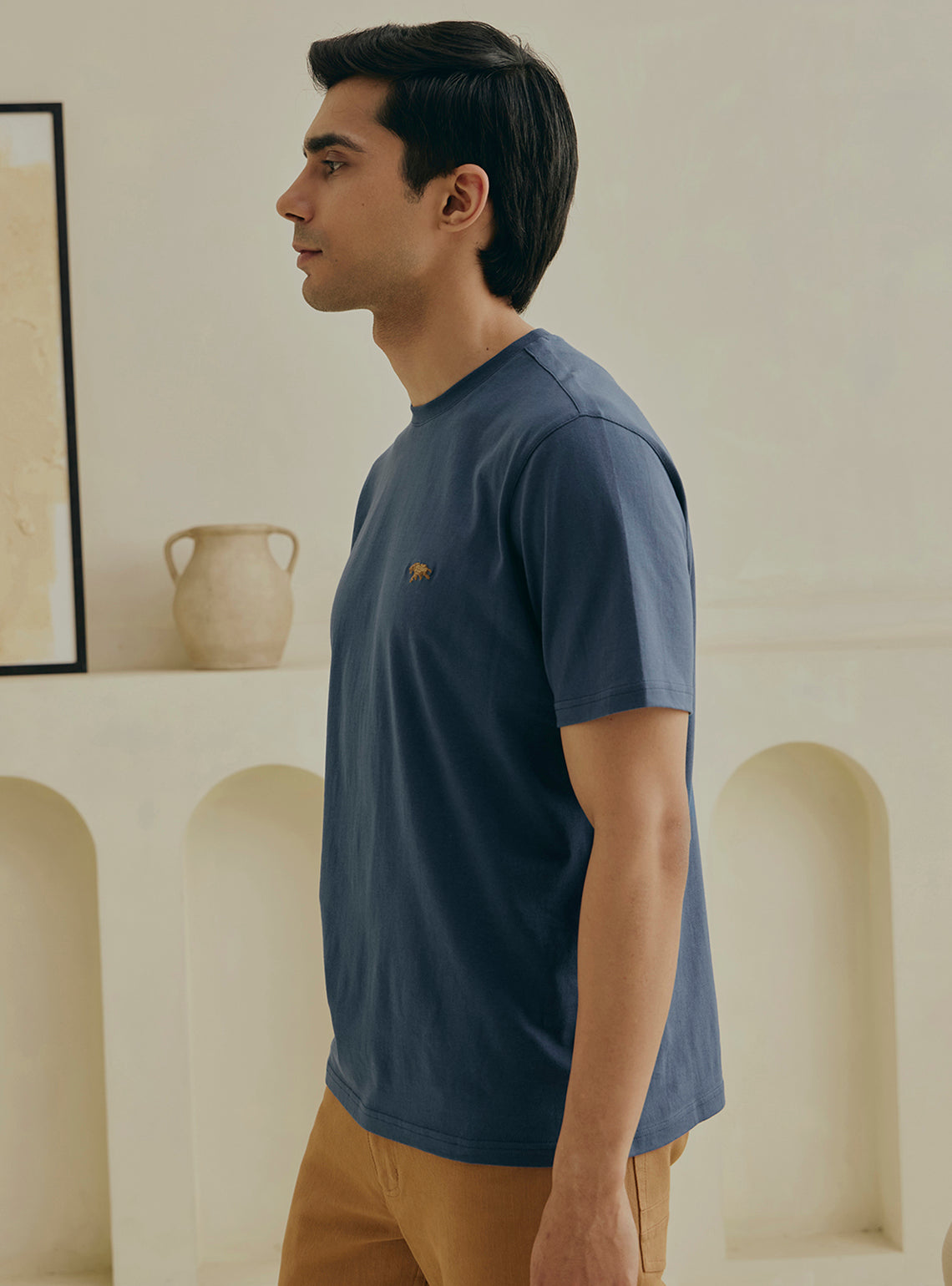 Curacao Blue Cotton Crewneck