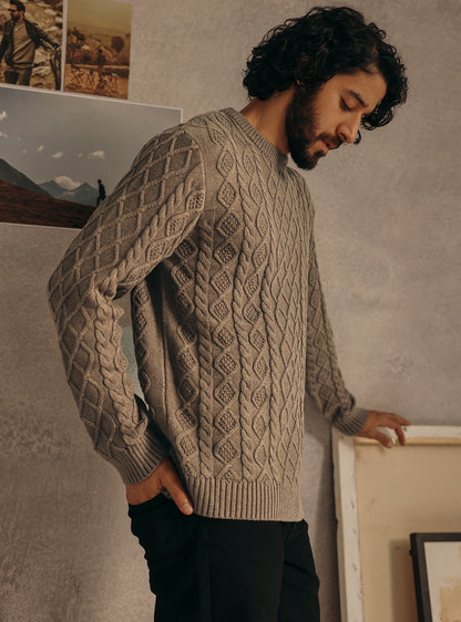 Quincy Grey Cotton Melange Pullover