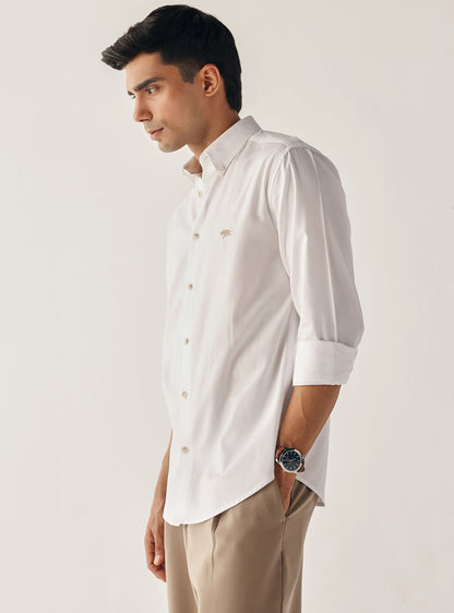 Alto White Cotton Shirt