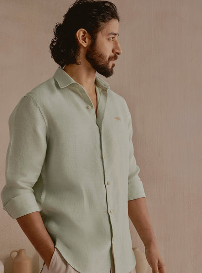 Current Green Linen Shirt