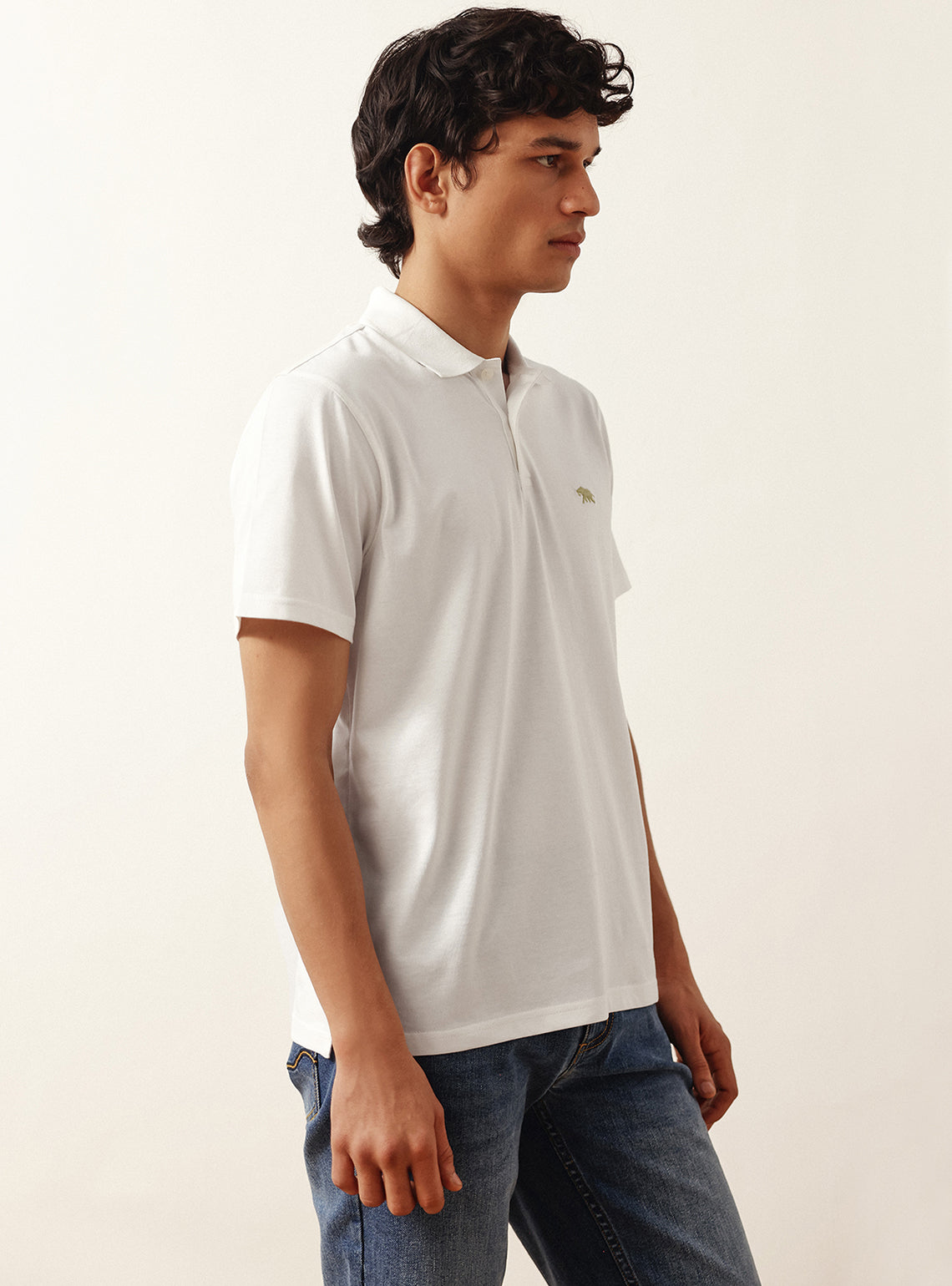 Vista Off White Cotton Polo