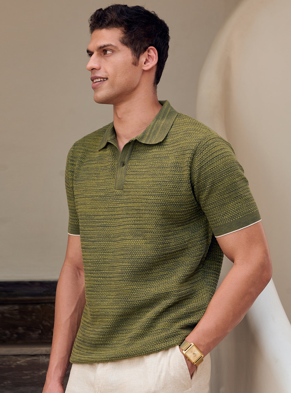 Bronze Olive Cotton Grindle Polo