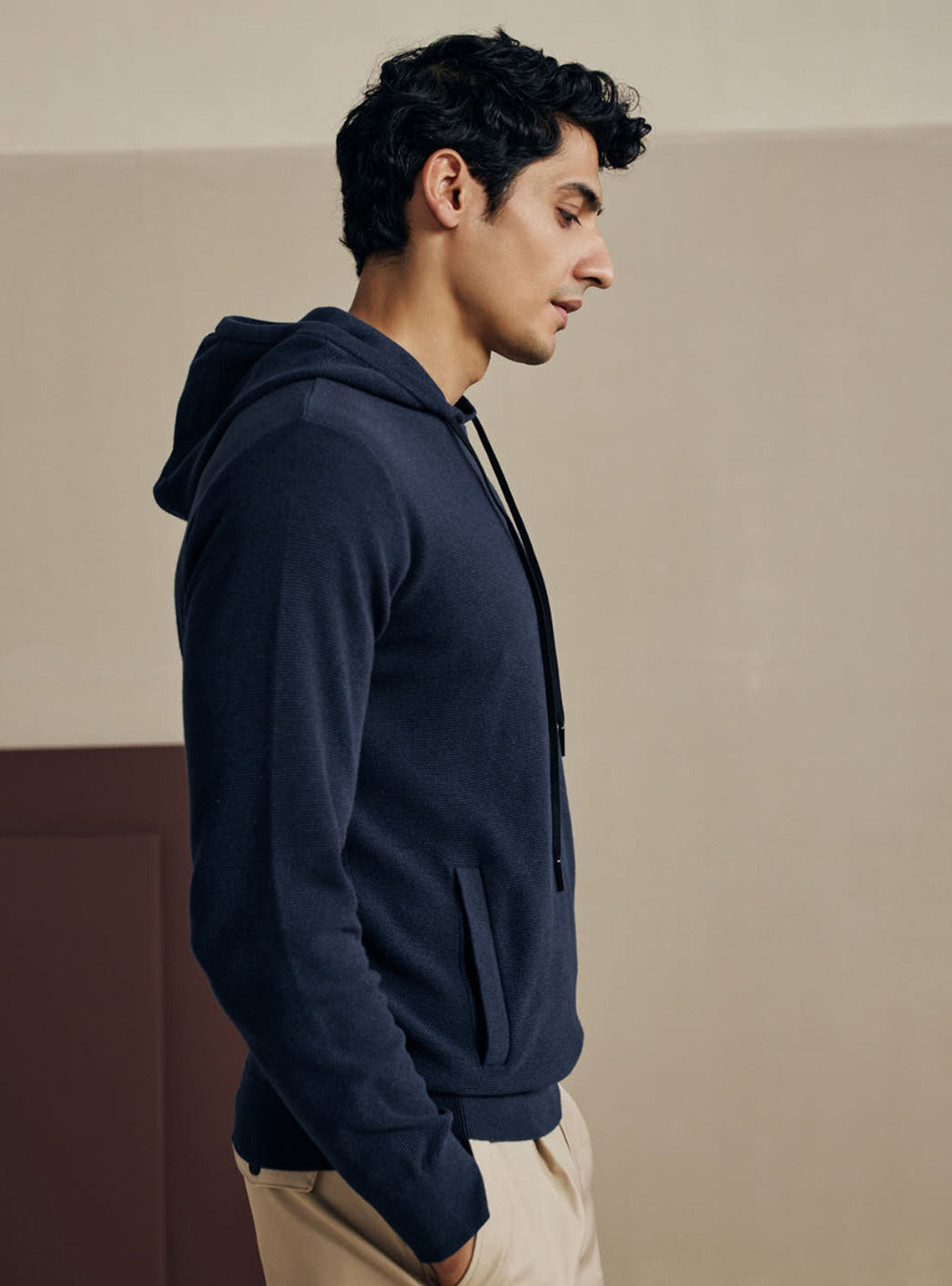 Marine Navy Cotton Hoodie