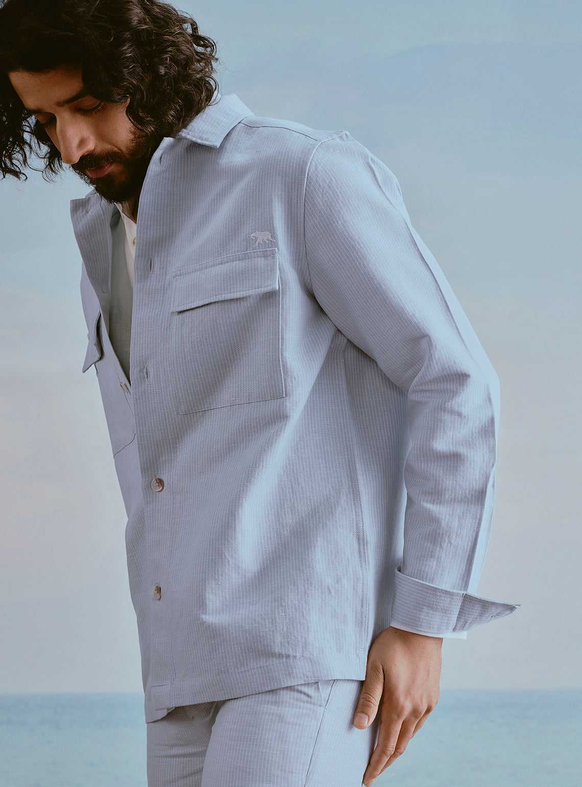 Ocean Blue Stripe Jacket