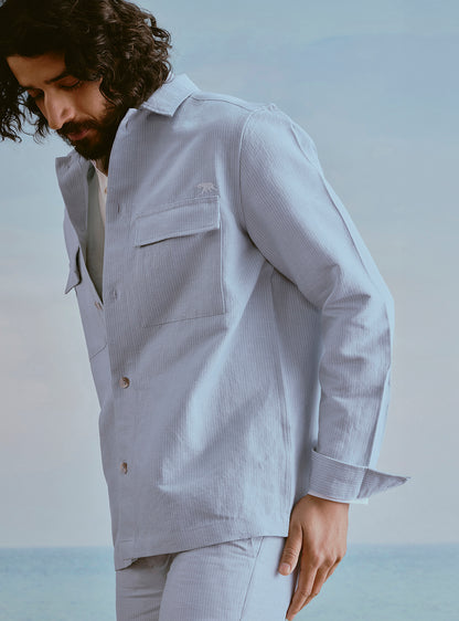 Ocean Blue Stripe Jacket