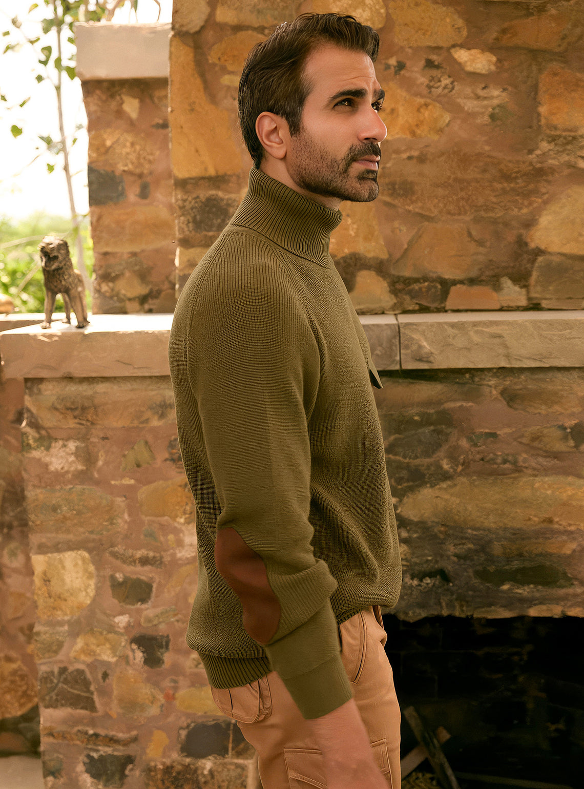Bronze Olive Cotton Pullover