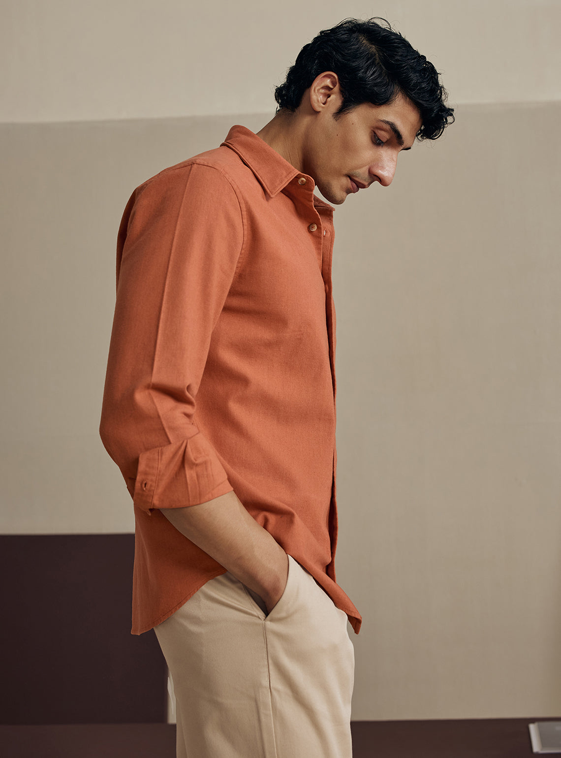 Burnt Rust Cotton Shirt