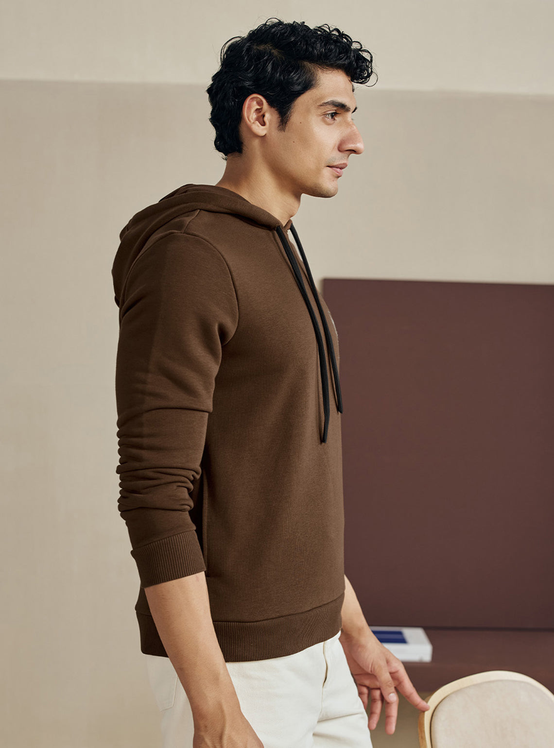 Cocoa Brown Cotton Triblend Hoodie