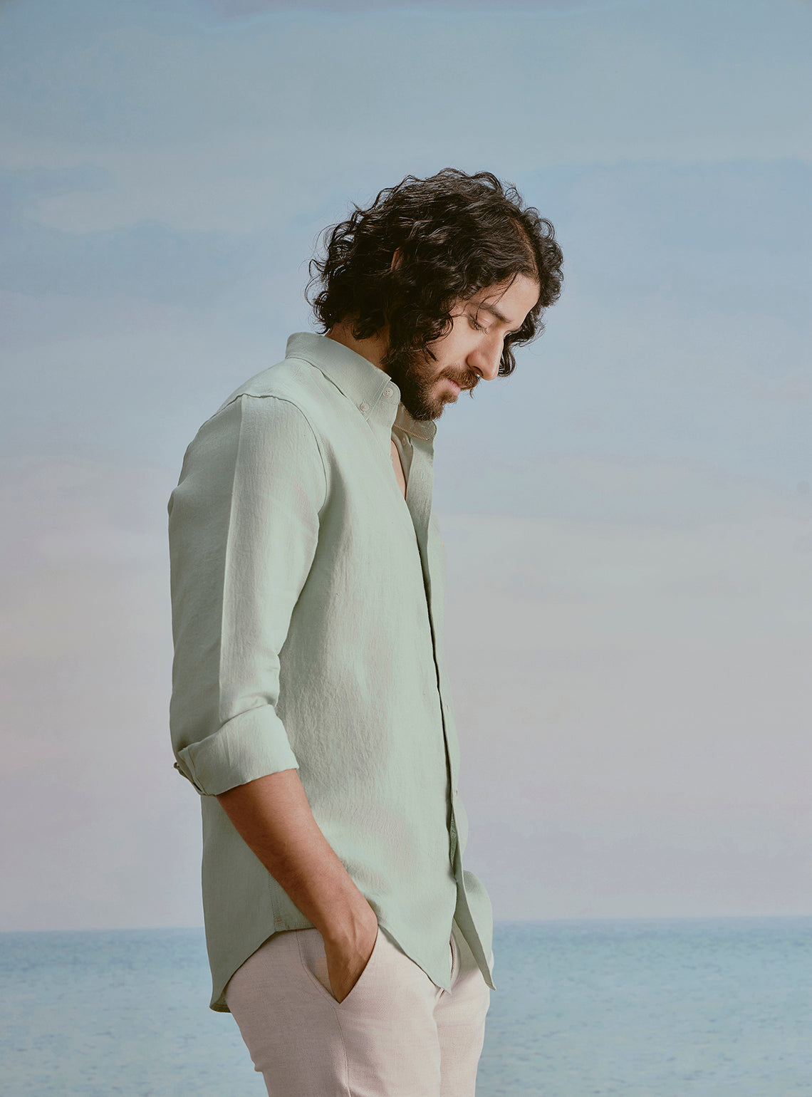 Tide Green Linen Shirt