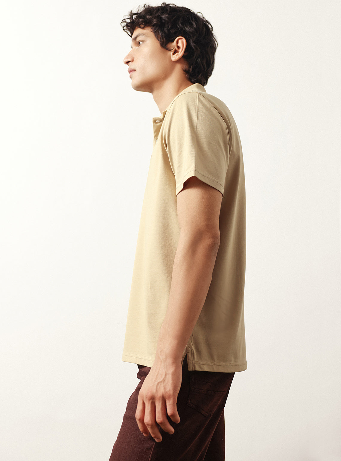 Khaki Bistro Cotton Polo