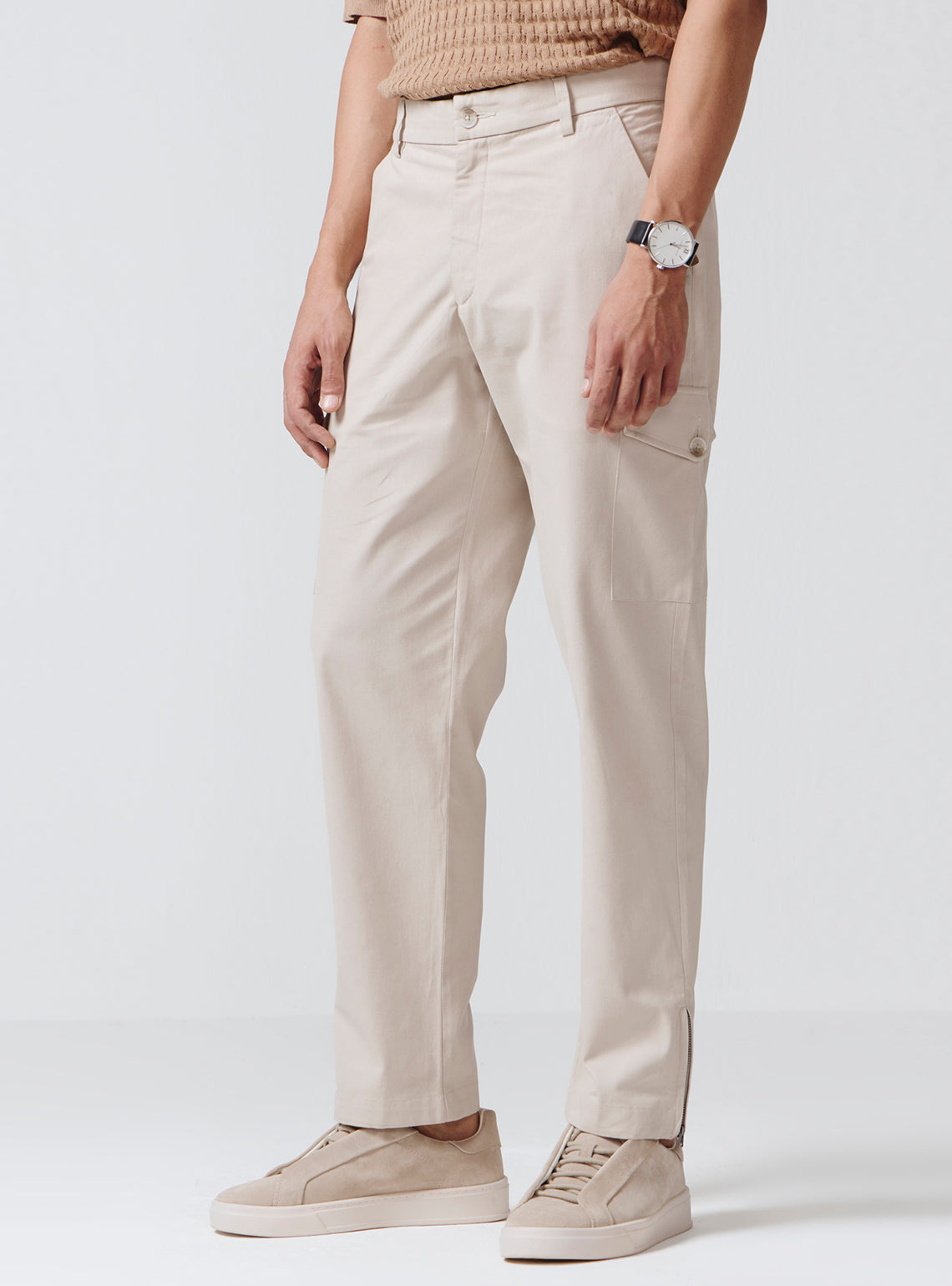 Khaki Frost Cotton Cargos