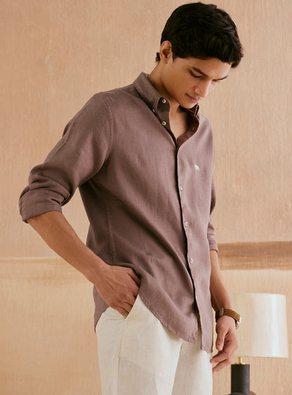 Light Wood Linen Shirt