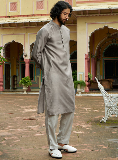 Zorba Grey Cotton Silk