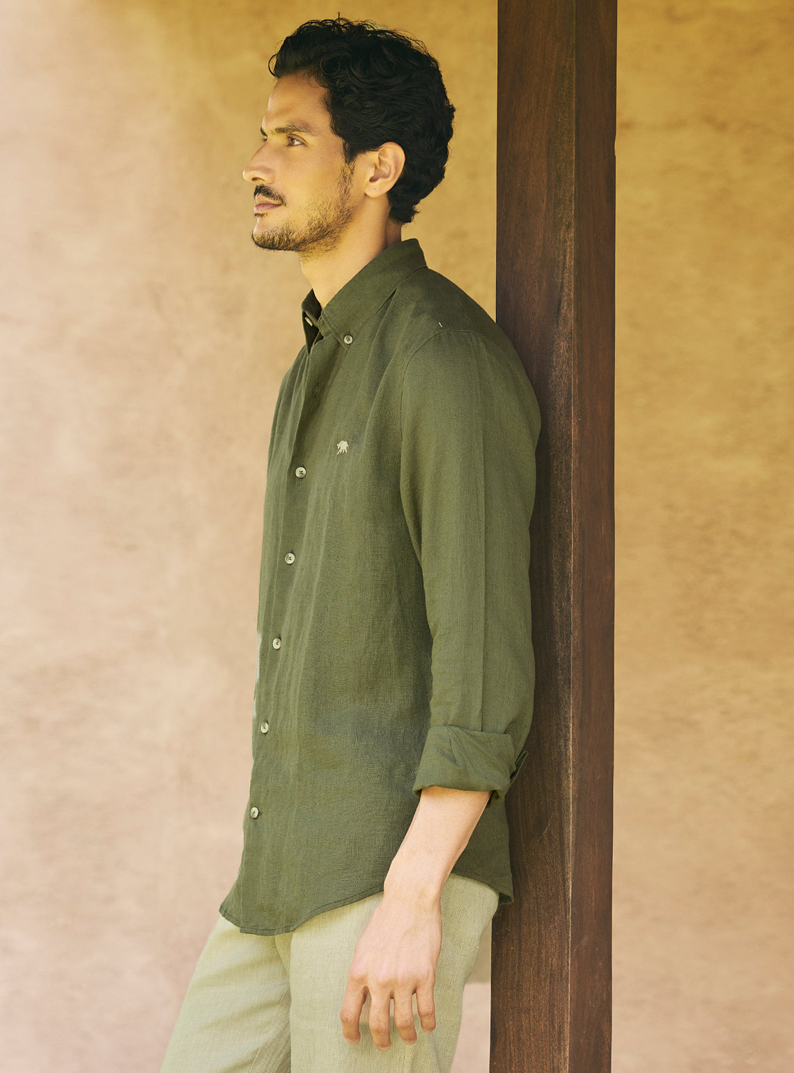 Terrain Olive Linen Shirt