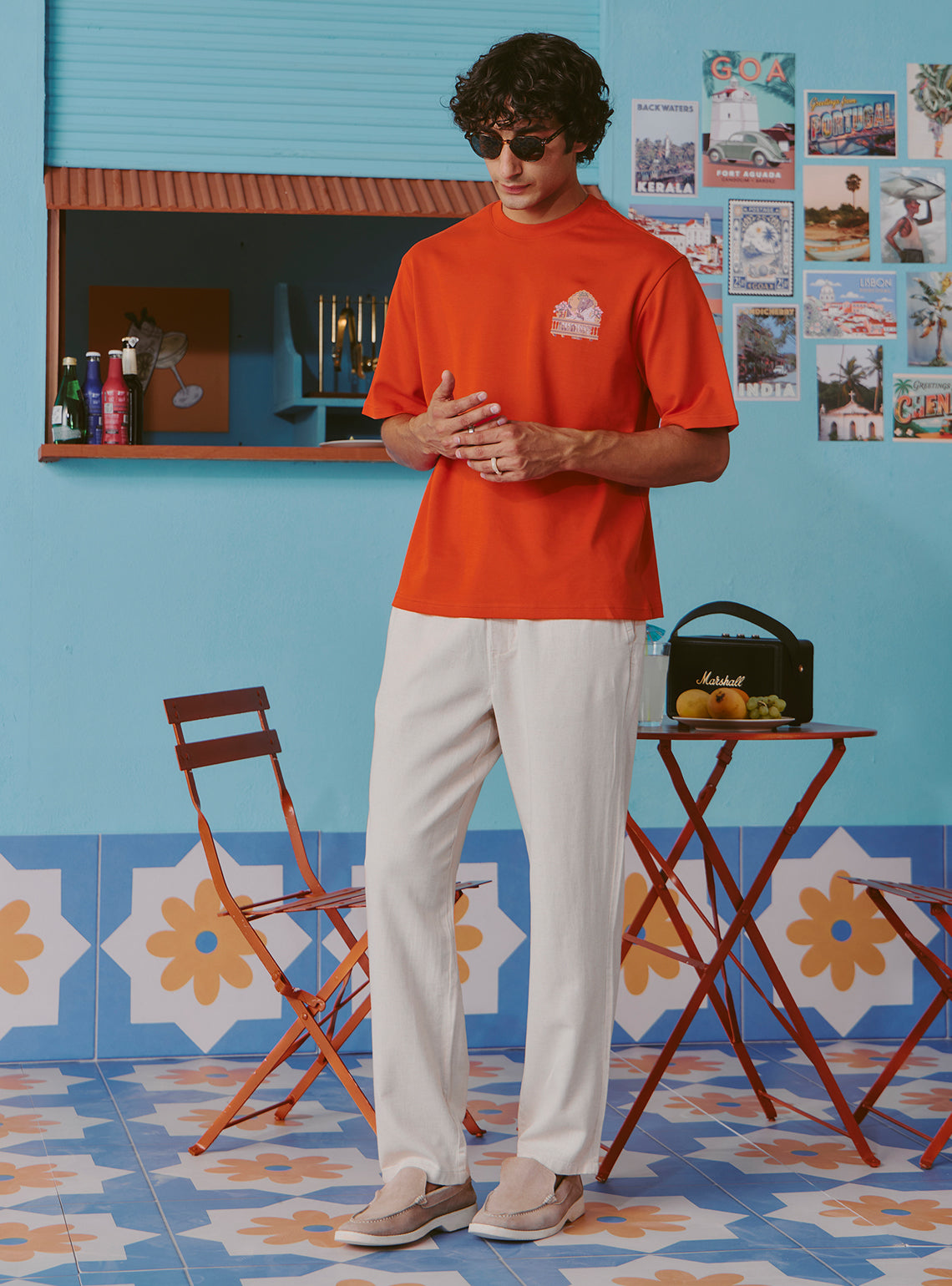 Negroni Rust Cotton Print Crewneck