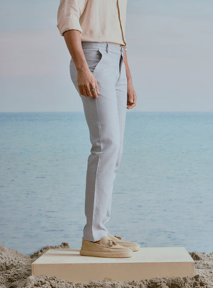 Harbour Grey Linen Trousers