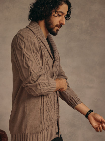 Woodburn Brown Cotton Cardigan