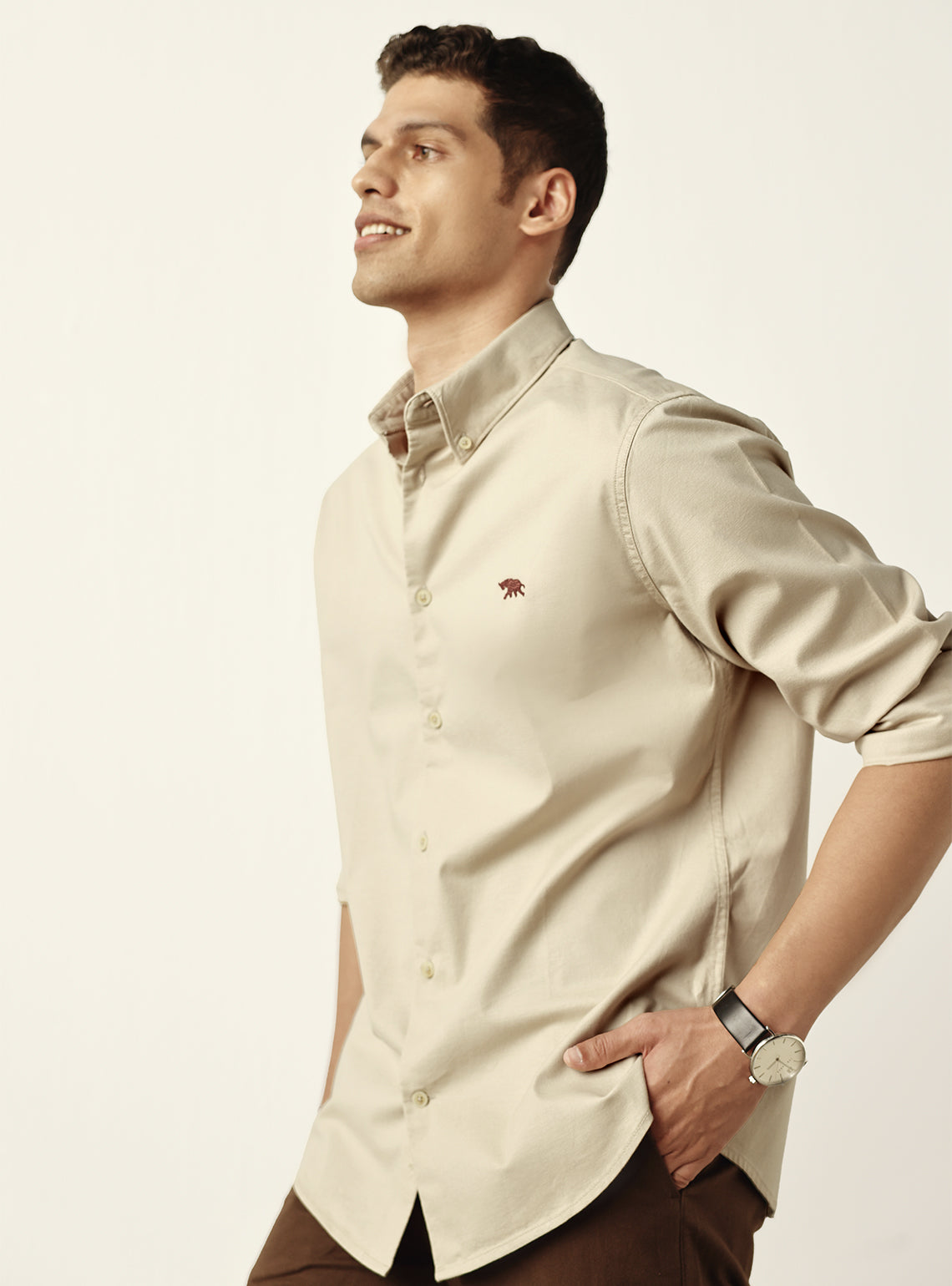 Sand Oxford Shirt
