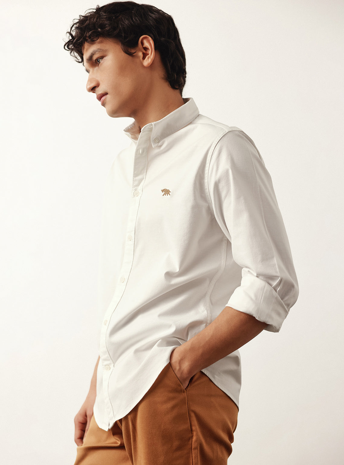 Twilight Off White Cotton Knit Shirt
