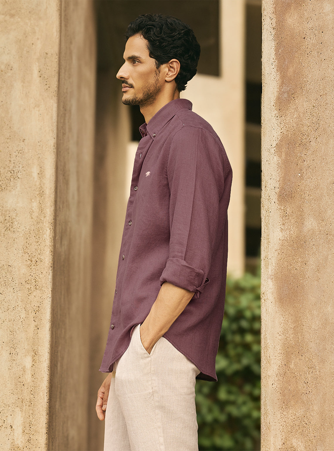 Aurora Pink European Linen Shirt